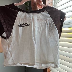 cropped h&m tee